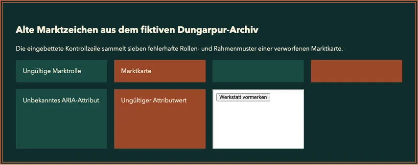 Derselbe Archivausschnitt nach der Korrektur. Im braunen Feld an zweiter Position steht nun sichtbar „Marktkarte“.